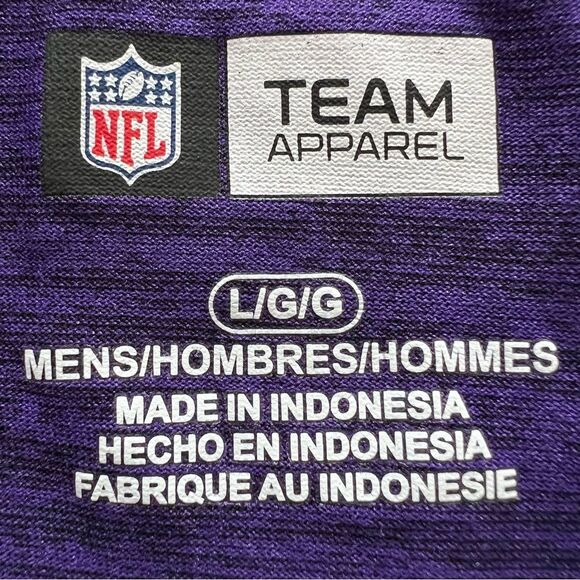 Team Apparel NFL Minnesota Vikings Dri Fit Short Sleeve T Shirt Size L - Picture 8 of 9